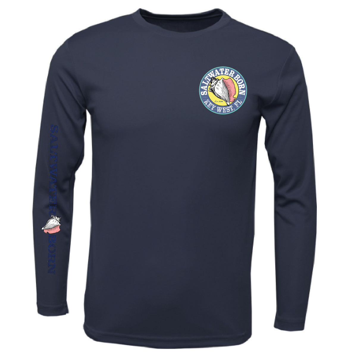 Key West, FL "Catch Clean Conserve" Lionfish Men's Long Sleeve UPF 50+ Dry-Fit Shirt