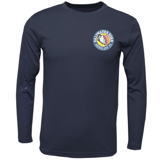 Siesta Key, FL Marlin Men's Long Sleeve UPF 50+ Dry-Fit Shirt