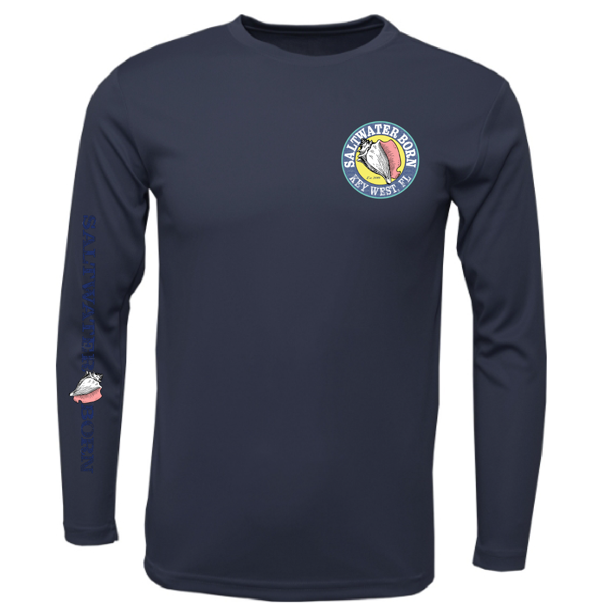 Key West, FL Realistic Lobster Men's Long Sleeve UPF 50+ Dry-Fit Shirt