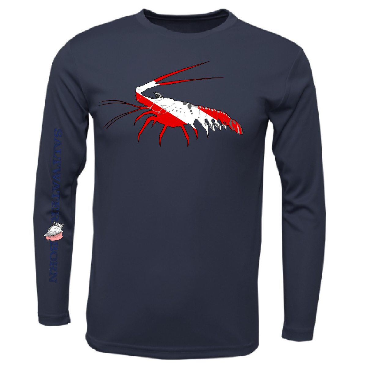 Key West, FL Spiny Lobster Diver Men's Long Sleeve UPF 50+ Dry-Fit Shirt
