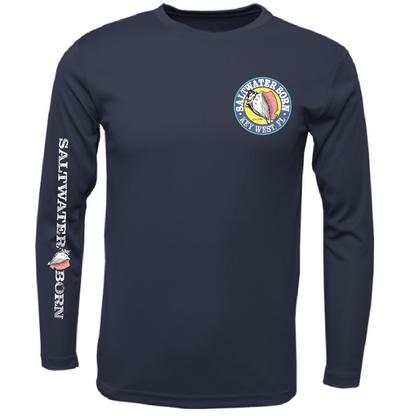 Key West, FL Kraken Men's Long Sleeve UPF 50+ Dry-Fit Shirt