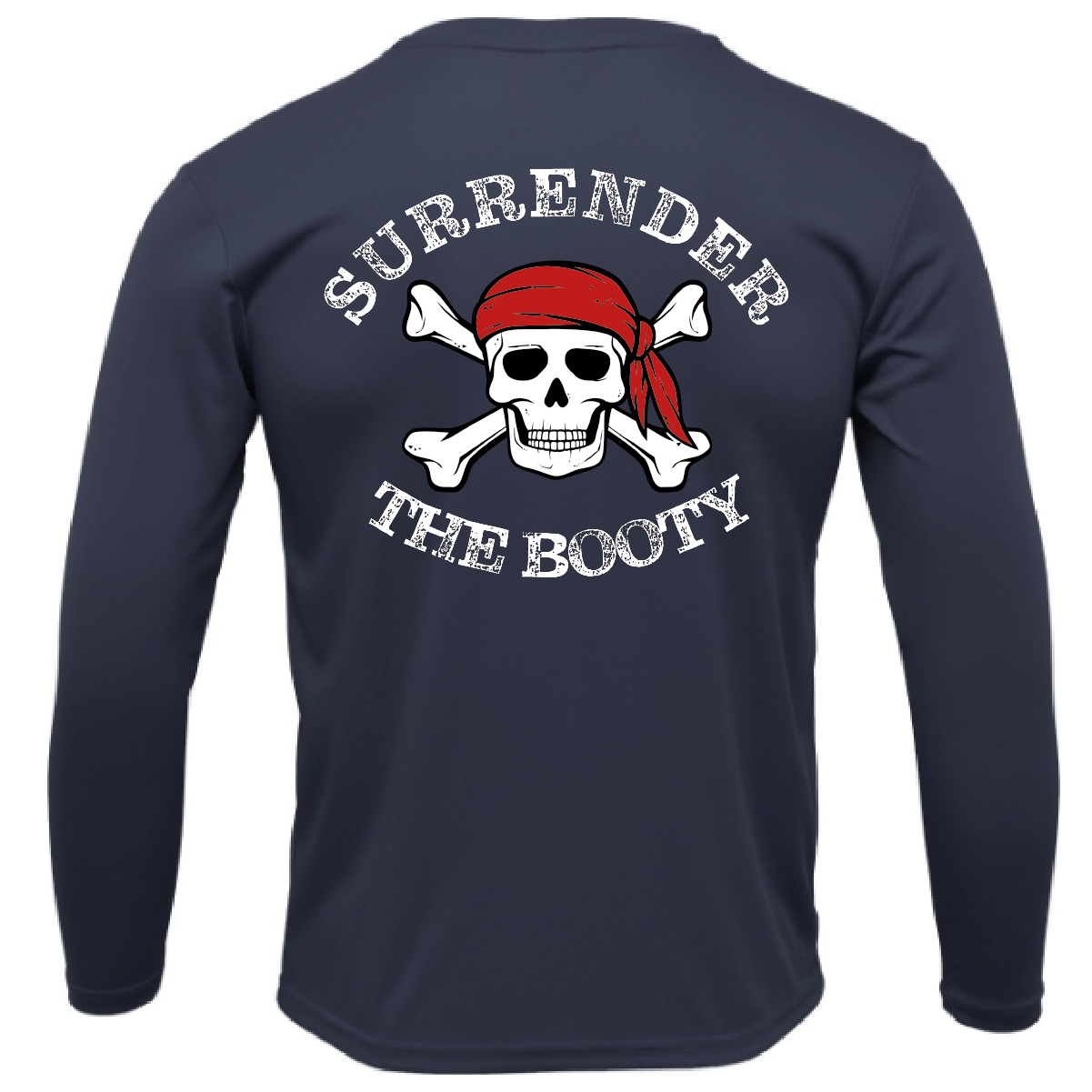 Siesta Key, FL "Surrender The Booty" Men's Long Sleeve UPF 50+ Dry-Fit Shirt