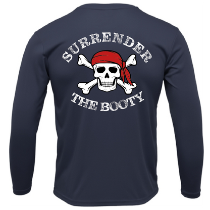 Siesta Key, FL "Surrender The Booty" Men's Long Sleeve UPF 50+ Dry-Fit Shirt