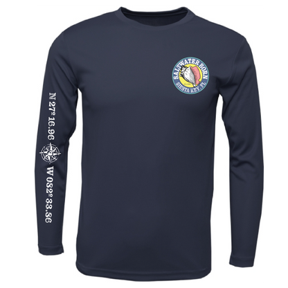 Siesta Key, FL "Surrender The Booty" Men's Long Sleeve UPF 50+ Dry-Fit Shirt