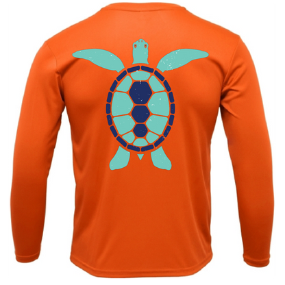 Key West, FL Turtle Men's Long Sleeve UPF 50+ Dry-Fit Shirt