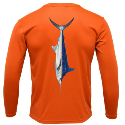 Siesta Key, FL Marlin Men's Long Sleeve UPF 50+ Dry-Fit Shirt