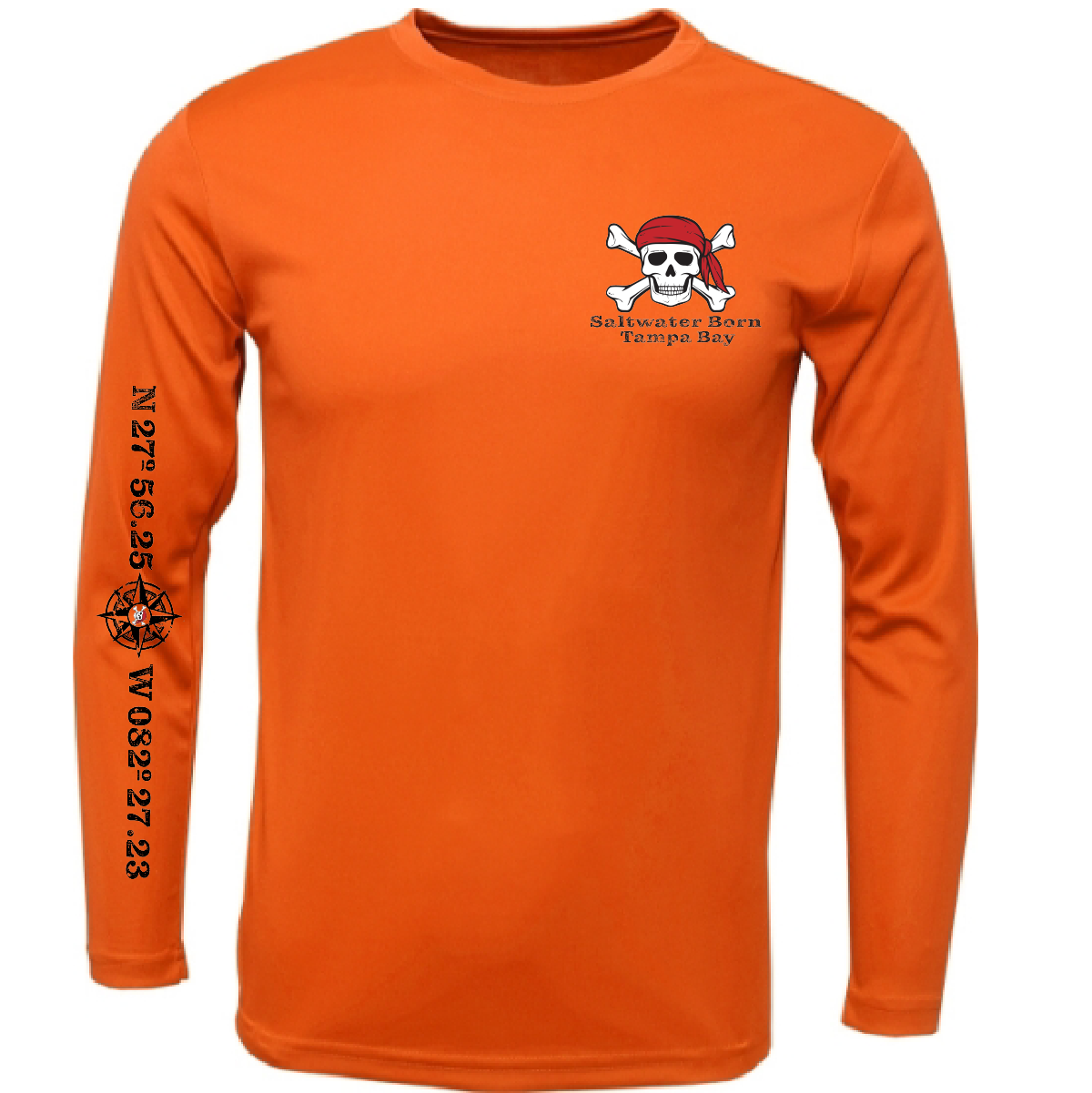 Tampa Bay, FL Blackbeard Men's Long Sleeve UPF 50+ Dry-Fit Shirt