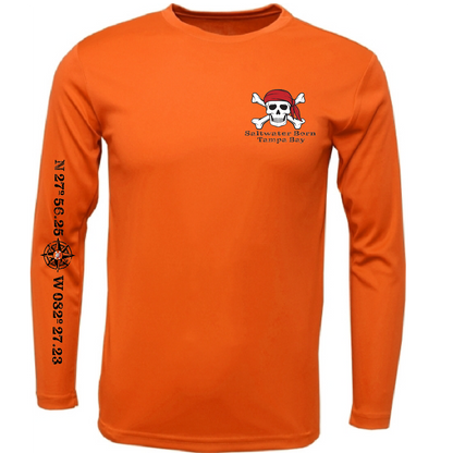 Tampa Bay, FL Blackbeard Men's Long Sleeve UPF 50+ Dry-Fit Shirt