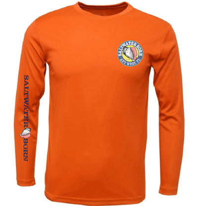 Key West, FL Island Time Men's Long Sleeve UPF 50+ Dry-Fit Shirt