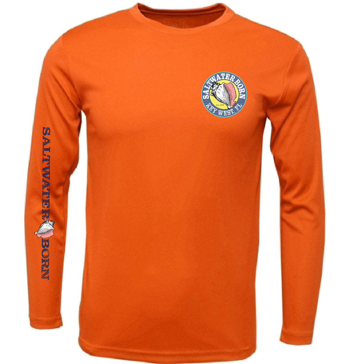 Key West, FL Realistic Lobster Men's Long Sleeve UPF 50+ Dry-Fit Shirt