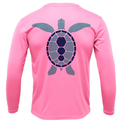 Key West, FL Turtle Men's Long Sleeve UPF 50+ Dry-Fit Shirt