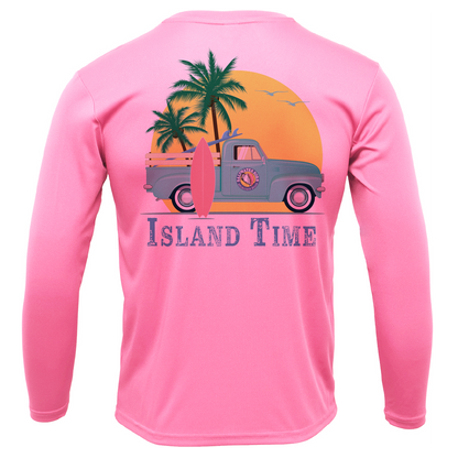 Melbourne Beach, FL Island Time Men's Long Sleeve UPF 50+ Dry-Fit Shirt