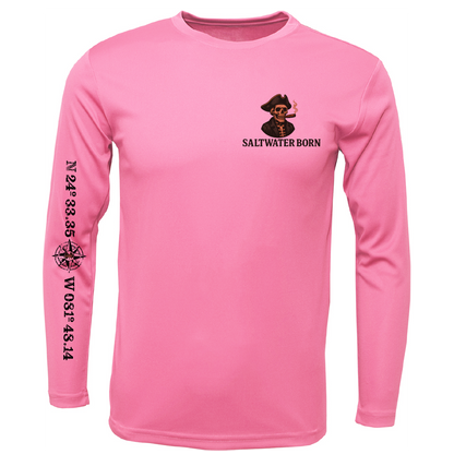 Key West, FL Pirate Men's Long Sleeve UPF 50+ Dry-Fit Shirt