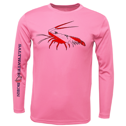 Key West, FL Spiny Lobster Diver Men's Long Sleeve UPF 50+ Dry-Fit Shirt