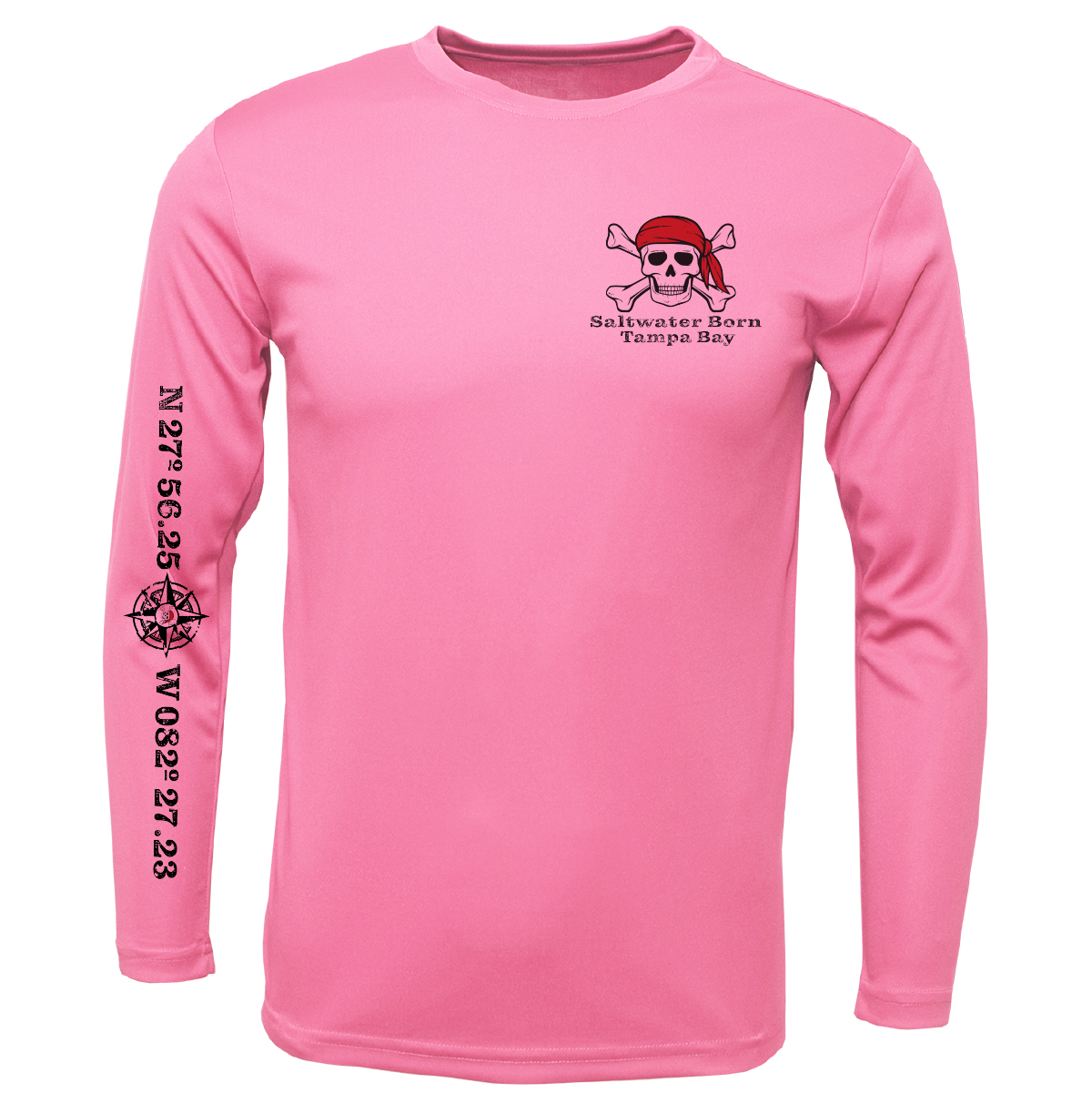 Tampa Bay, FL Blackbeard Men's Long Sleeve UPF 50+ Dry-Fit Shirt