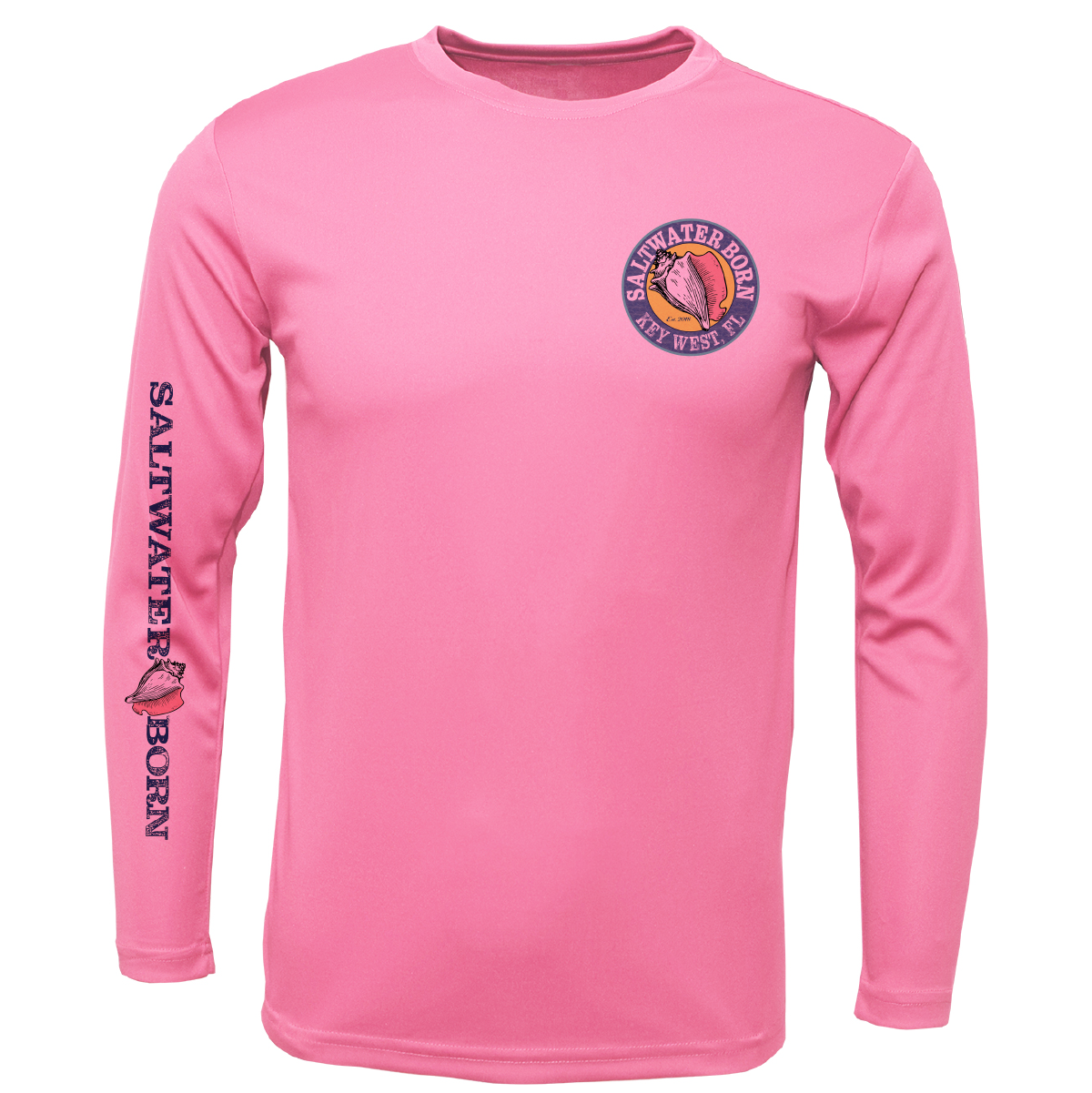 Key West, FL Island Time Men's Long Sleeve UPF 50+ Dry-Fit Shirt