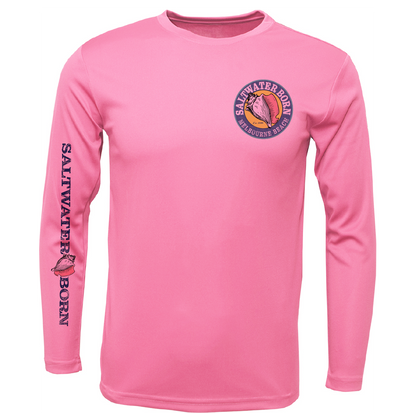 Melbourne Beach, FL Island Time Men's Long Sleeve UPF 50+ Dry-Fit Shirt