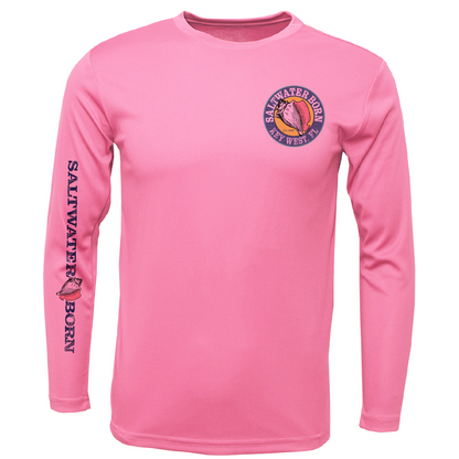 Key West, FL "Catch Clean Conserve" Lionfish Men's Long Sleeve UPF 50+ Dry-Fit Shirt