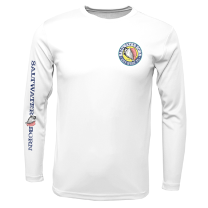 Key West, FL Marlin Boy's Long Sleeve UPF 50+ Dry-Fit Shirt