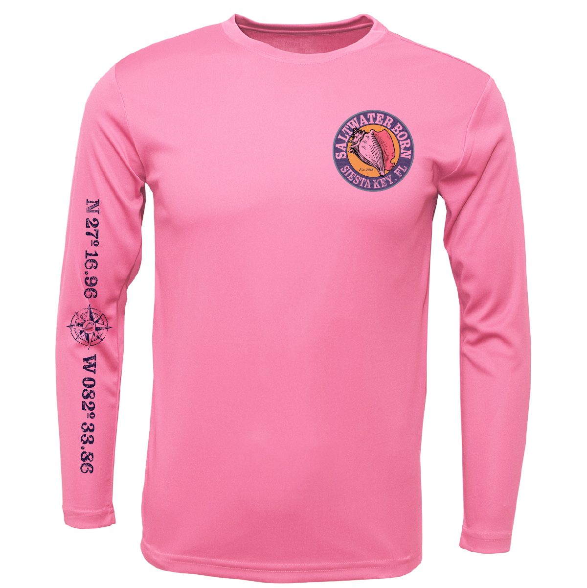 Siesta Key, FL Kraken Men's Long Sleeve UPF 50+ Dry-Fit Shirt