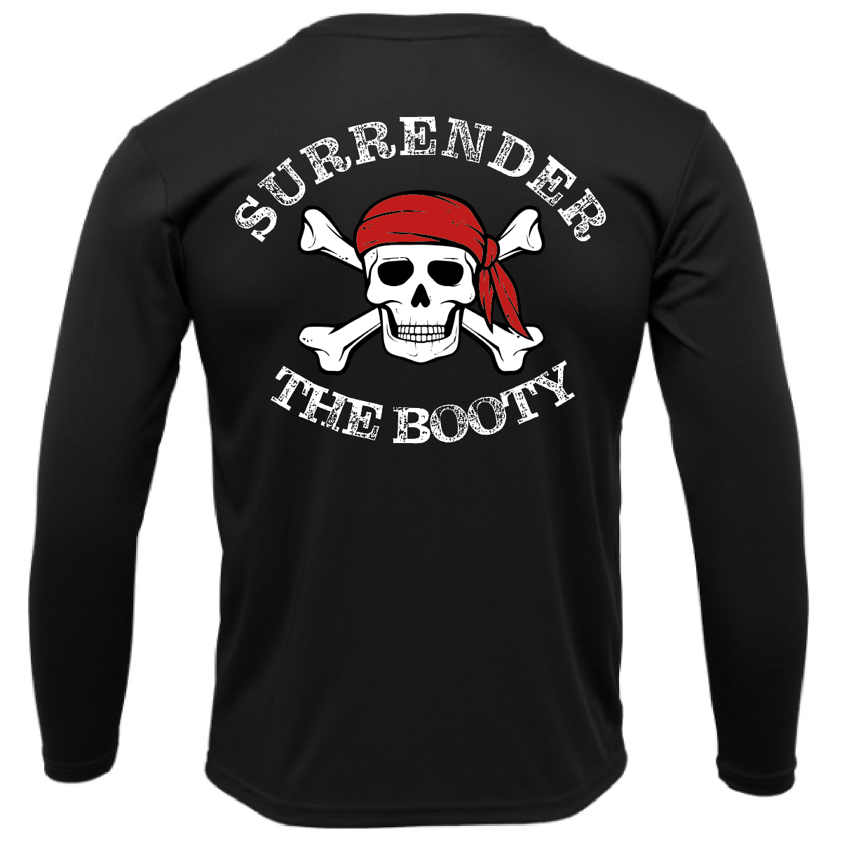 Siesta Key, FL "Surrender The Booty" Men's Long Sleeve UPF 50+ Dry-Fit Shirt