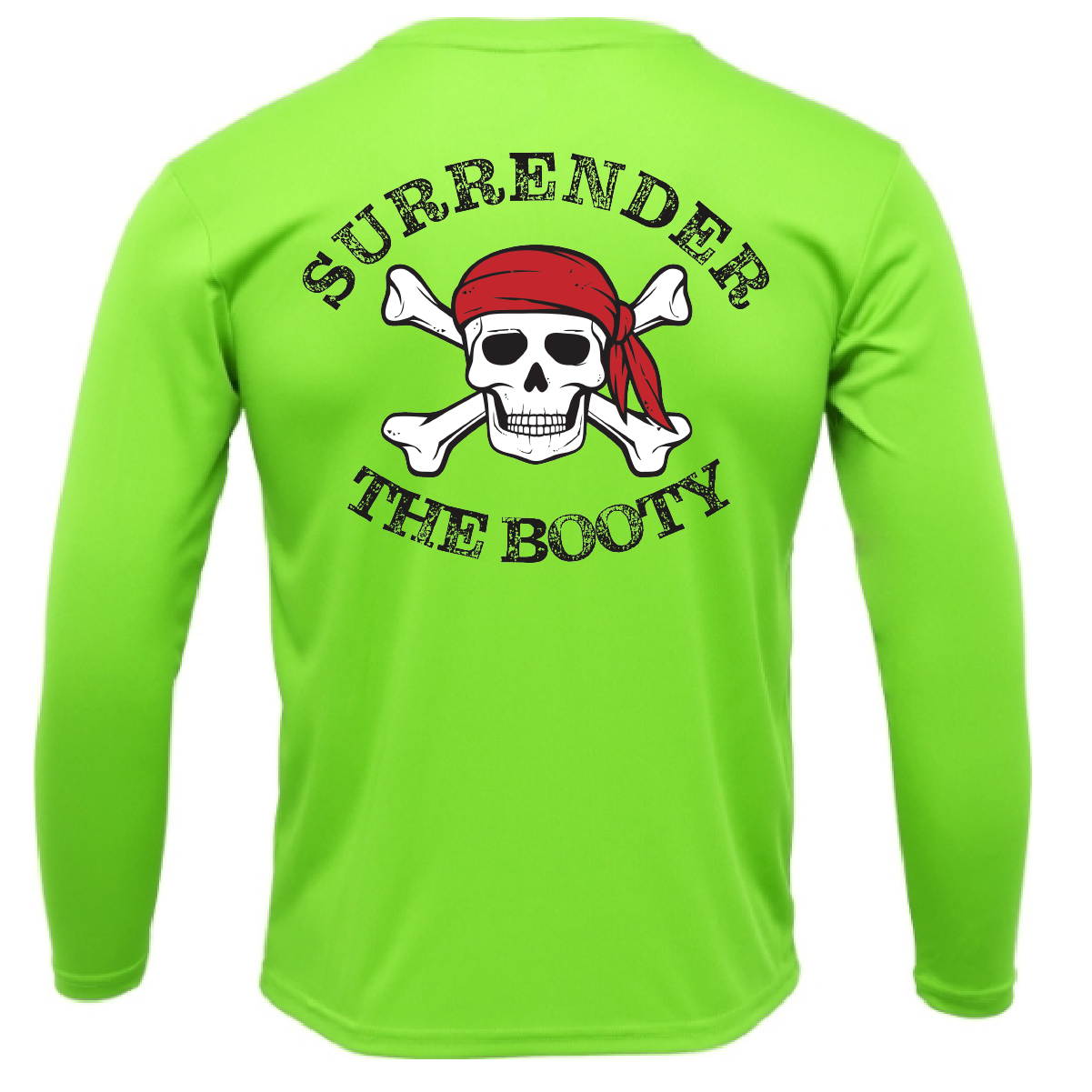 Siesta Key, FL "Surrender The Booty" Men's Long Sleeve UPF 50+ Dry-Fit Shirt