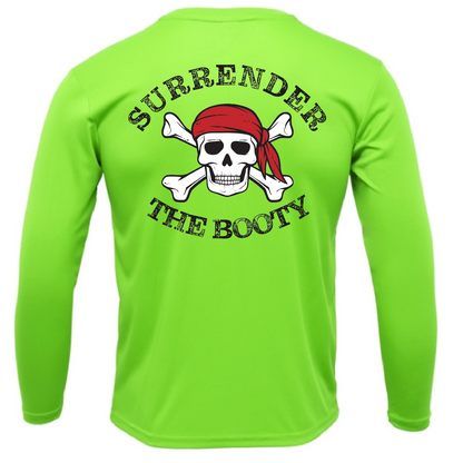 Siesta Key, FL "Surrender The Booty" Men's Long Sleeve UPF 50+ Dry-Fit Shirt
