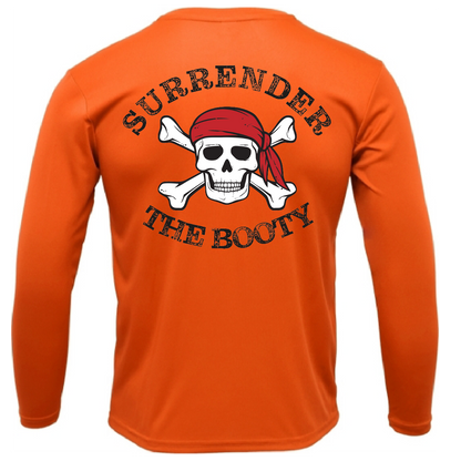 Siesta Key, FL "Surrender The Booty" Men's Long Sleeve UPF 50+ Dry-Fit Shirt