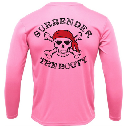 Siesta Key, FL "Surrender The Booty" Men's Long Sleeve UPF 50+ Dry-Fit Shirt