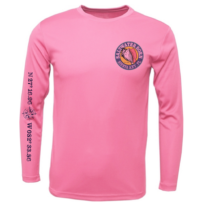 Siesta Key, FL "Surrender The Booty" Men's Long Sleeve UPF 50+ Dry-Fit Shirt