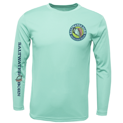 Melbourne Beach, FL Island Time Men's Long Sleeve UPF 50+ Dry-Fit Shirt