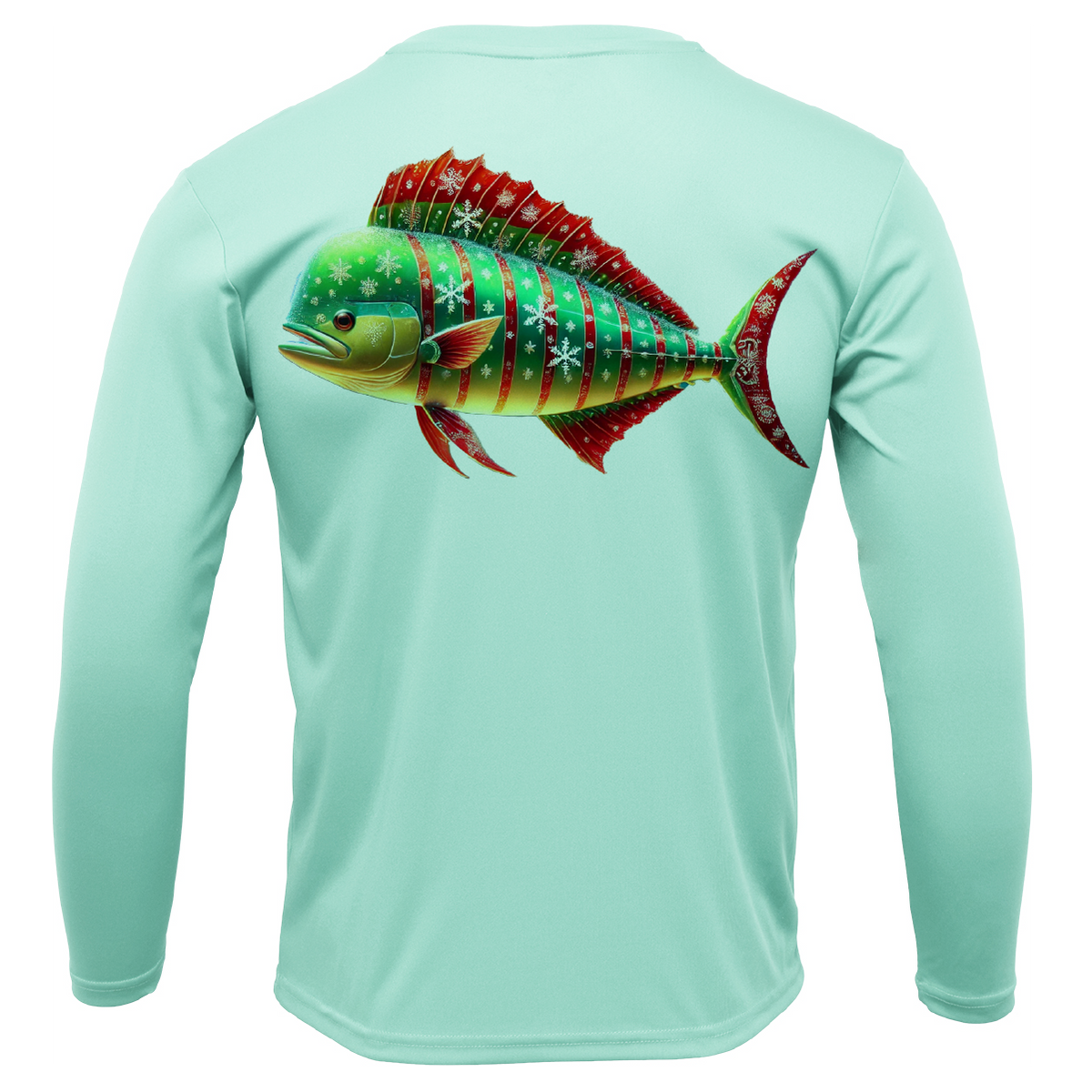 Christmas Mahi Men's Long Sleeve UPF 50+ Dry-Fit Shirt