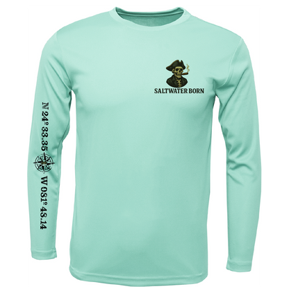 Key West, FL Pirate Men's Long Sleeve UPF 50+ Dry-Fit Shirt