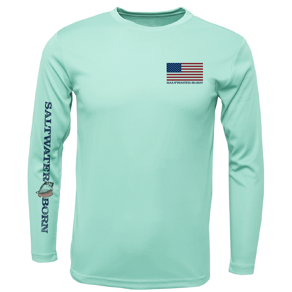 Long Island, NY USA Striped Bass Men's Long Sleeve UPF 50+ Dry-Fit Shirt