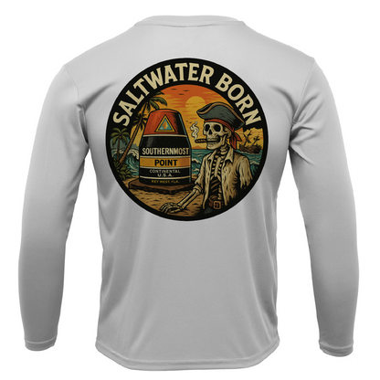 Key West, FL Pirate Men's Long Sleeve UPF 50+ Dry-Fit Shirt