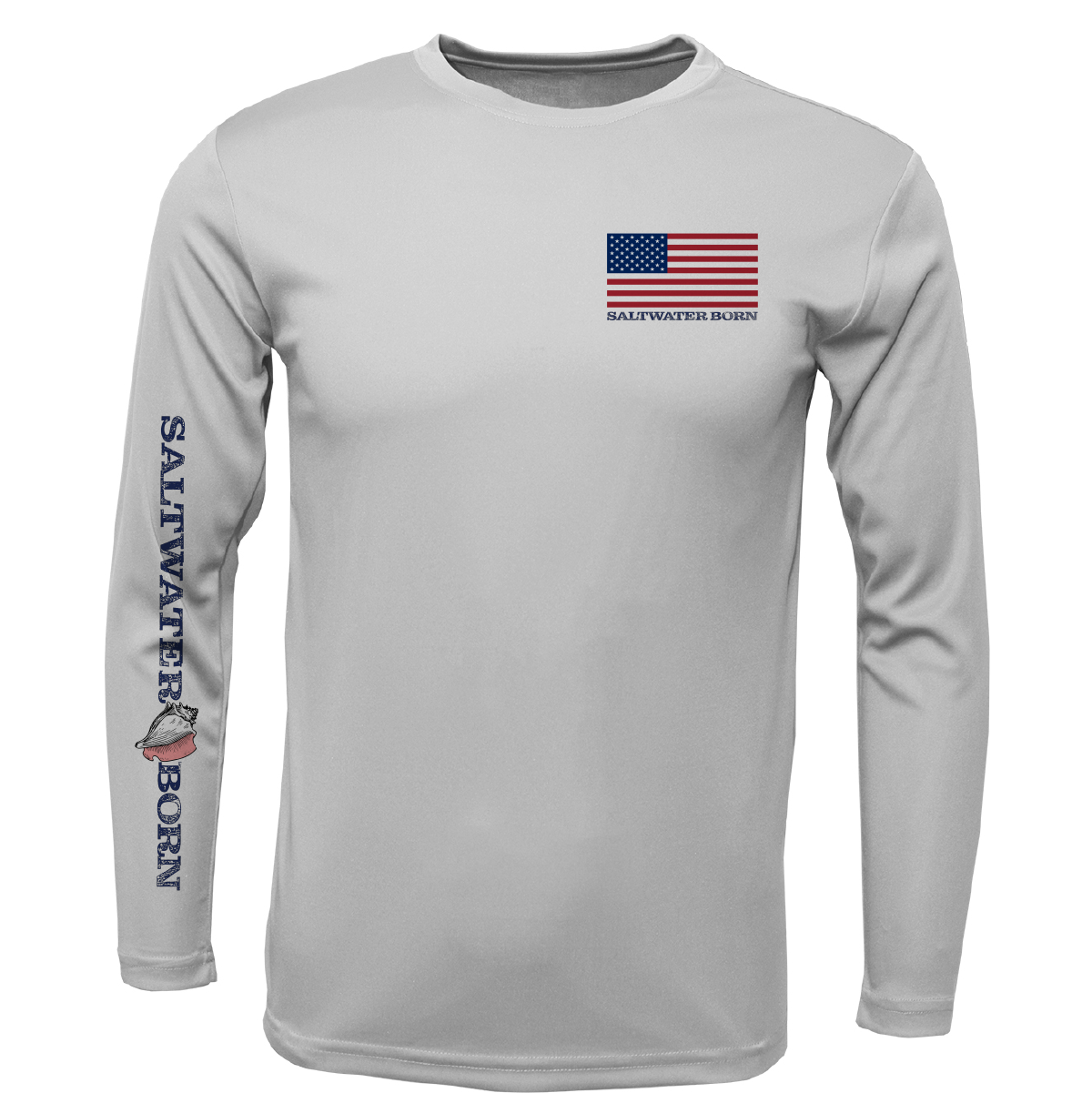 Long Island, NY USA Striped Bass Men's Long Sleeve UPF 50+ Dry-Fit Shirt