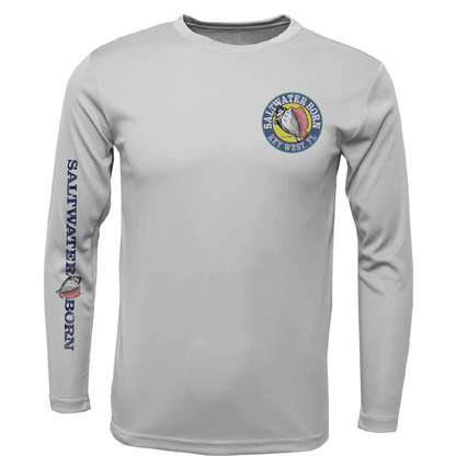 Key West, FL "Catch Clean Conserve" Lionfish Men's Long Sleeve UPF 50+ Dry-Fit Shirt