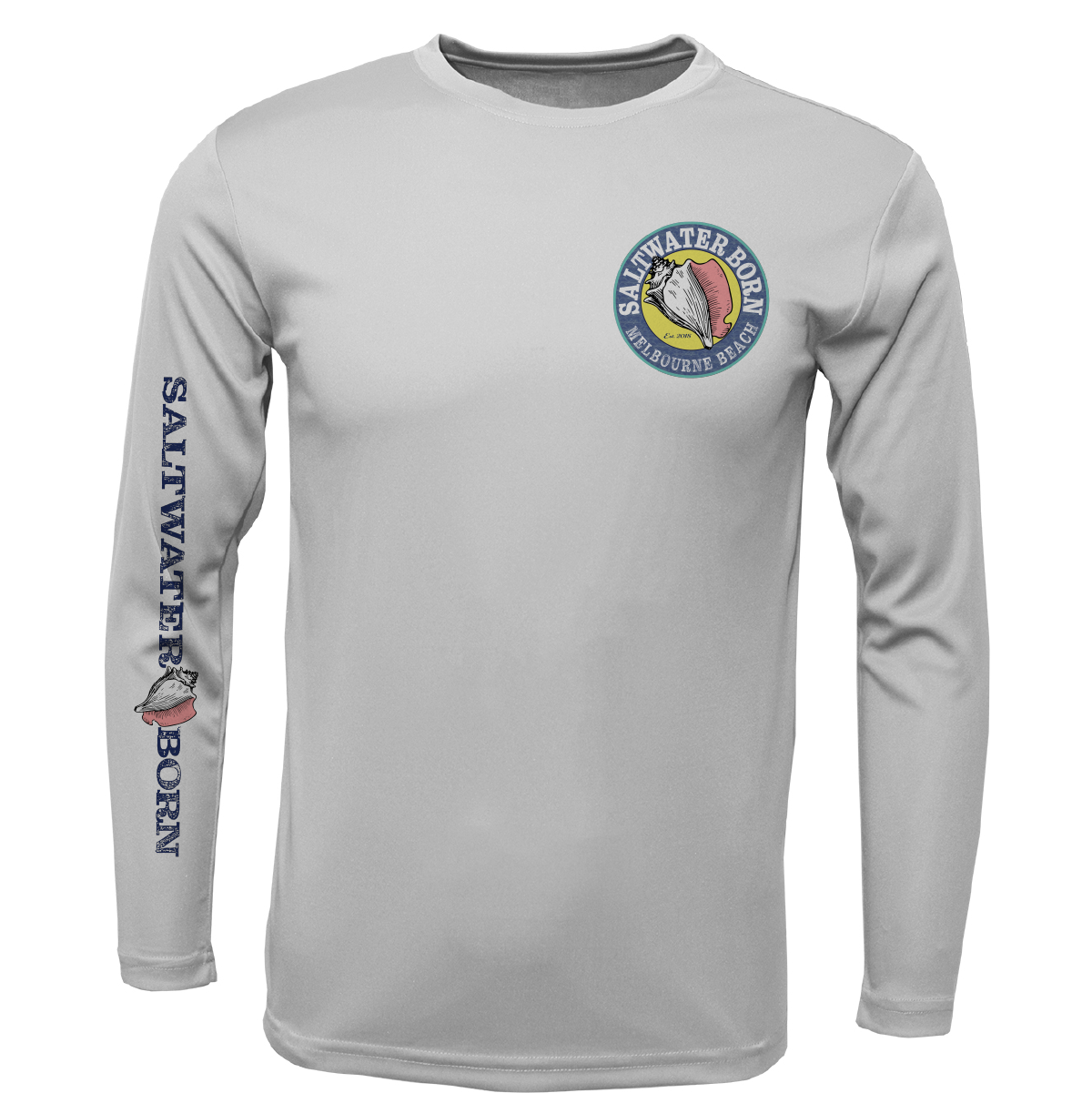Melbourne Beach, FL Island Time Men's Long Sleeve UPF 50+ Dry-Fit Shirt
