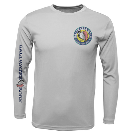 Melbourne Beach, FL Island Time Men's Long Sleeve UPF 50+ Dry-Fit Shirt