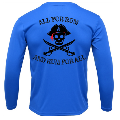 Tampa Bay, FL "All For Rum and Rum For All" Men's Long Sleeve UPF 50+ Dry-Fit Shirt