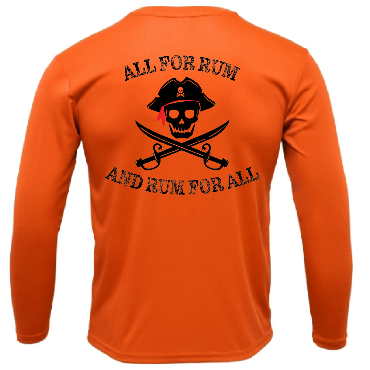 Tampa Bay, FL "All For Rum and Rum For All" Men's Long Sleeve UPF 50+ Dry-Fit Shirt