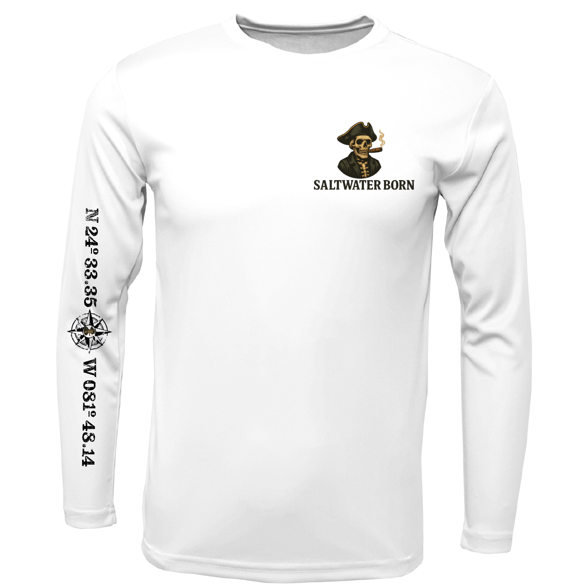 Key West, FL Pirate Men's Long Sleeve UPF 50+ Dry-Fit Shirt