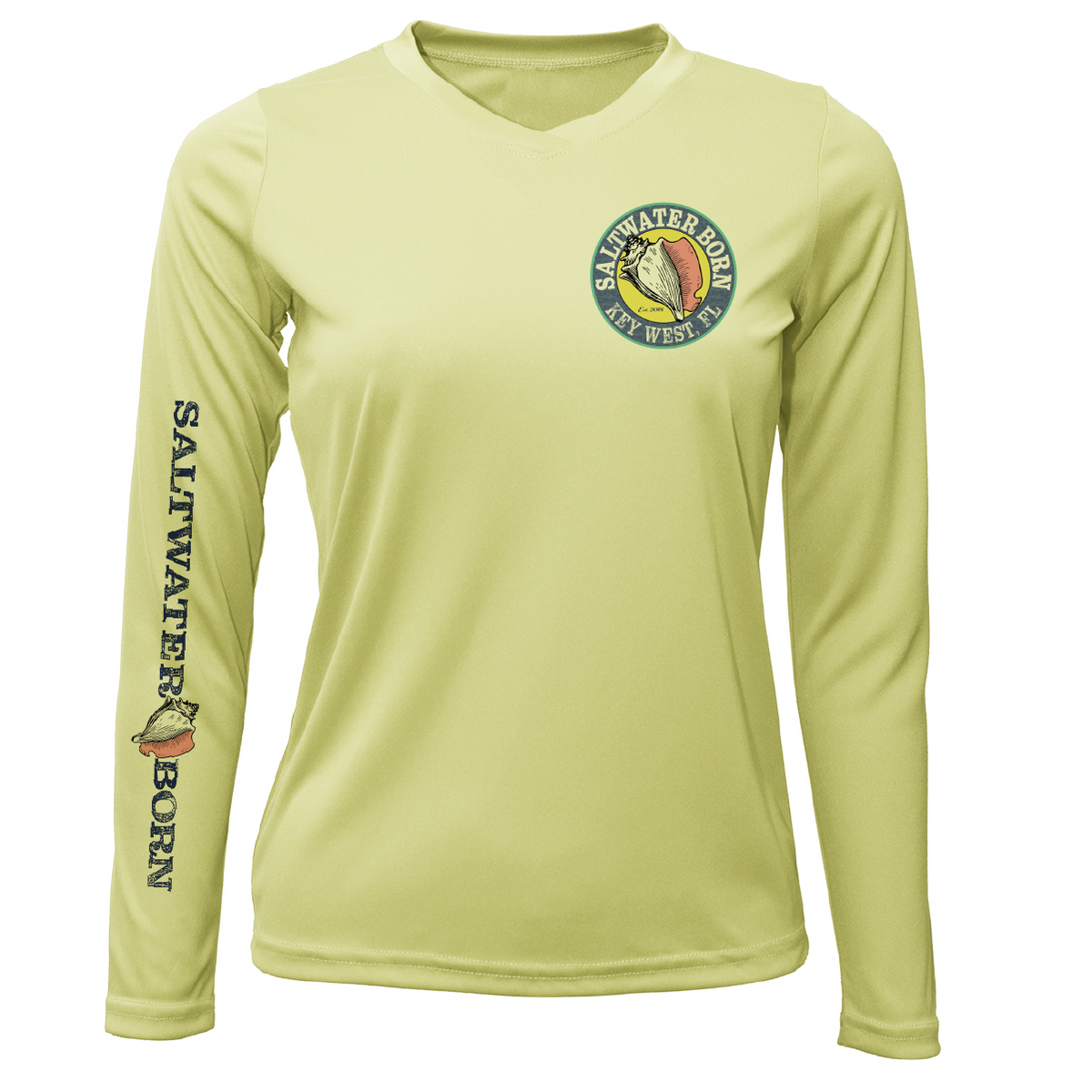 Key West, FL "Catch Clean Conserve" Lionfish Women's Long Sleeve UPF 50+ Dry-Fit Shirt