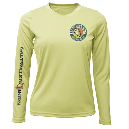 Key West, FL "Catch Clean Conserve" Lionfish Women's Long Sleeve UPF 50+ Dry-Fit Shirt