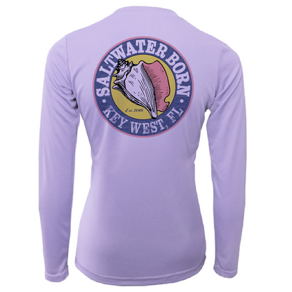 Key West, FL Baby Turtles Women's Long Sleeve UPF 50+ Dry-Fit Shirt