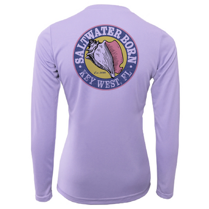 Key West, FL "Saltwater Hair...Don't Care" Women's Long Sleeve UPF 50+ Dry-Fit Shirt