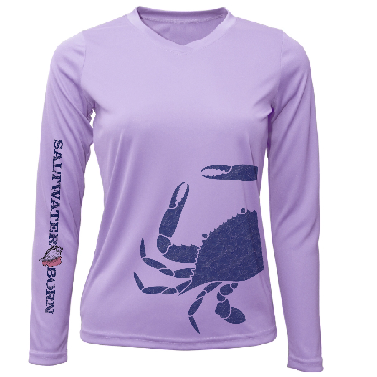 Blue Crab Wrap Women's Long Sleeve UPF 50+ Dry-Fit Shirt