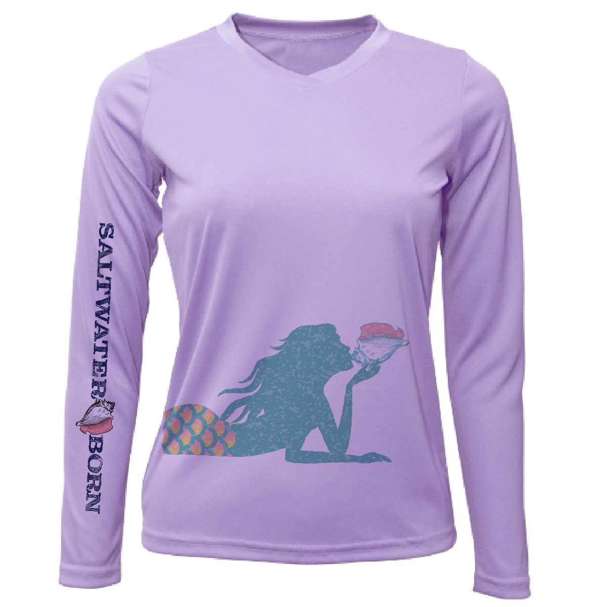 Mermaid Wrap Women's Long Sleeve UPF 50+ Dry-Fit Shirt