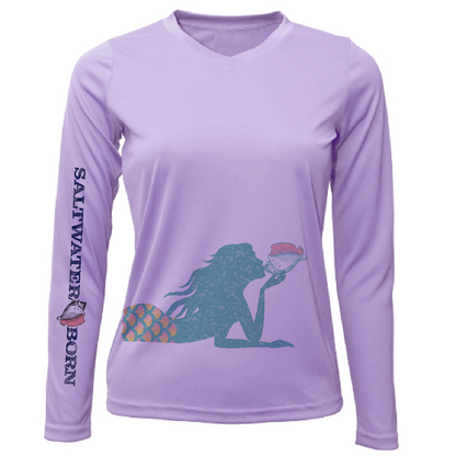 Mermaid Wrap Women's Long Sleeve UPF 50+ Dry-Fit Shirt