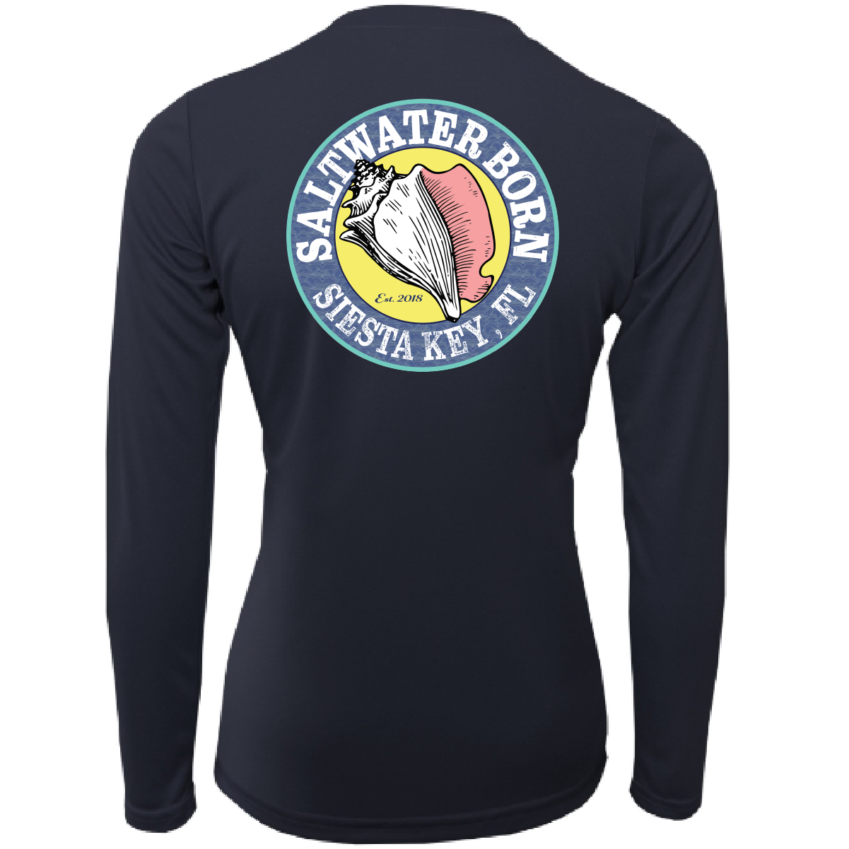 Siesta Key, FL "Saltwater Heals Everything" Women's Long Sleeve UPF 50+ Dry-Fit Shirt